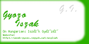 gyozo iszak business card